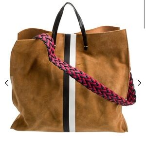 Clare V Brown Suede Shoulder Bag Strap
